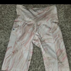 Champion Women's Marble Bike Shorts - Pink and White